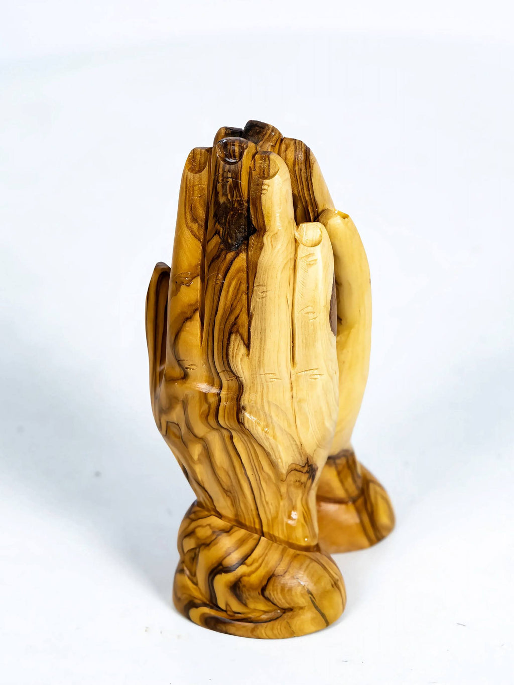 Betende Hände aus Olivenholz - handgefertigtes Unikat