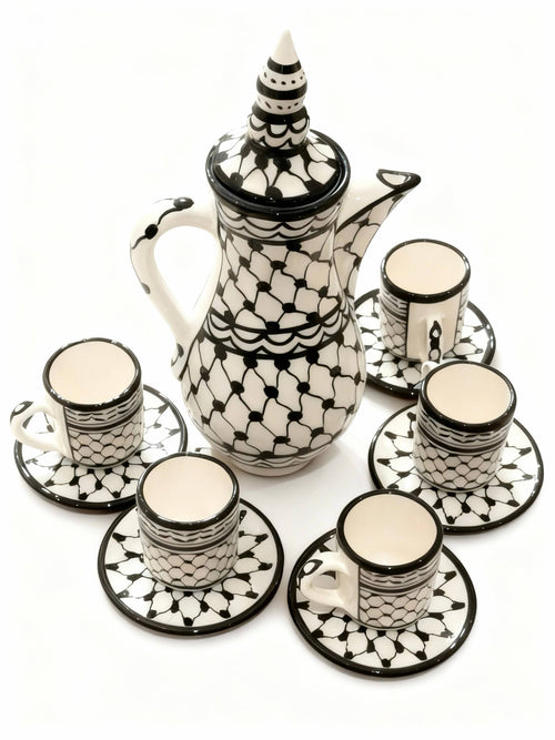 Unser Kufiya Kaffee Set aus Hebron - handgefertigt