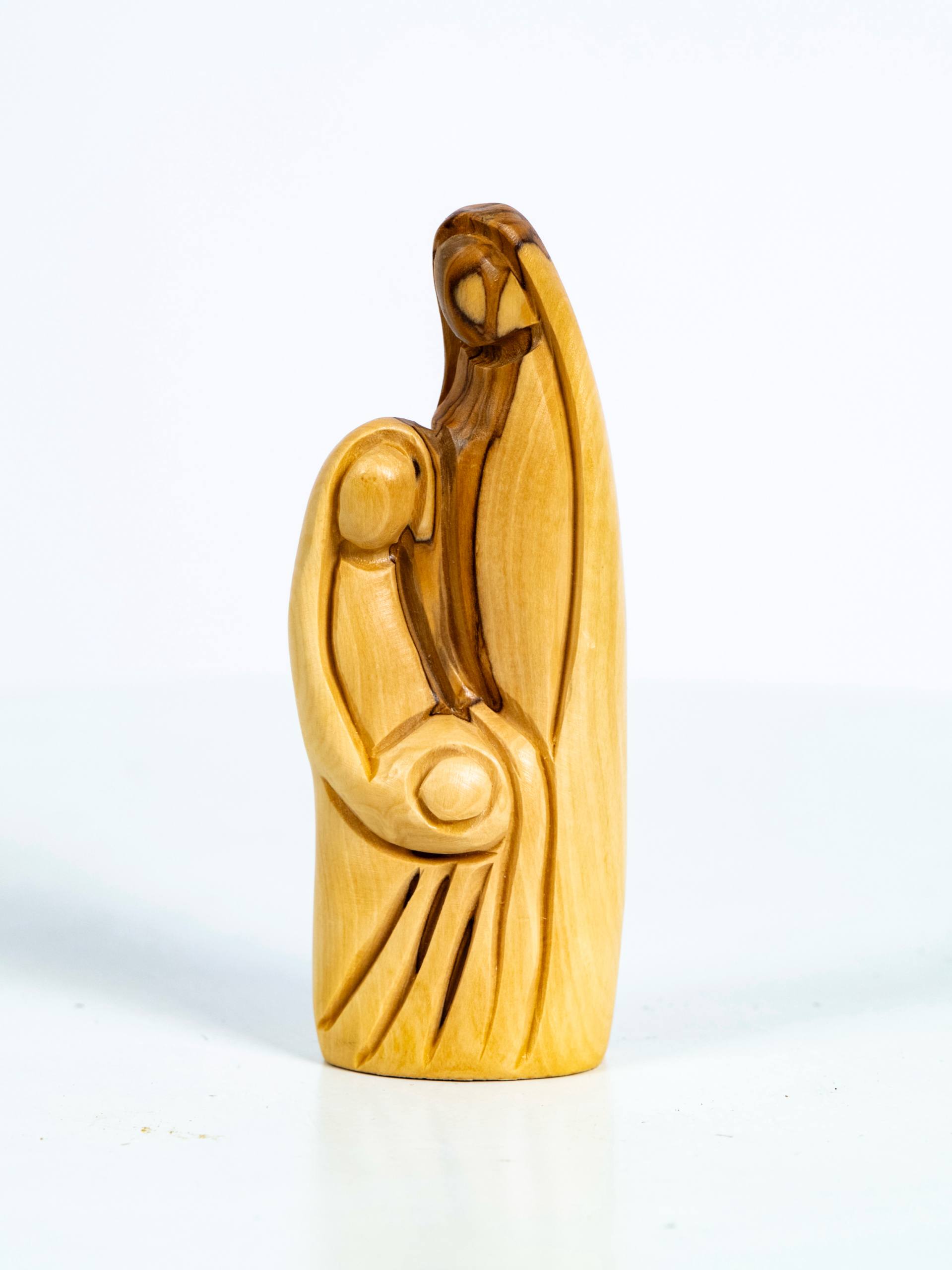 Heilige Familie aus Olivenholz, handgefertigt