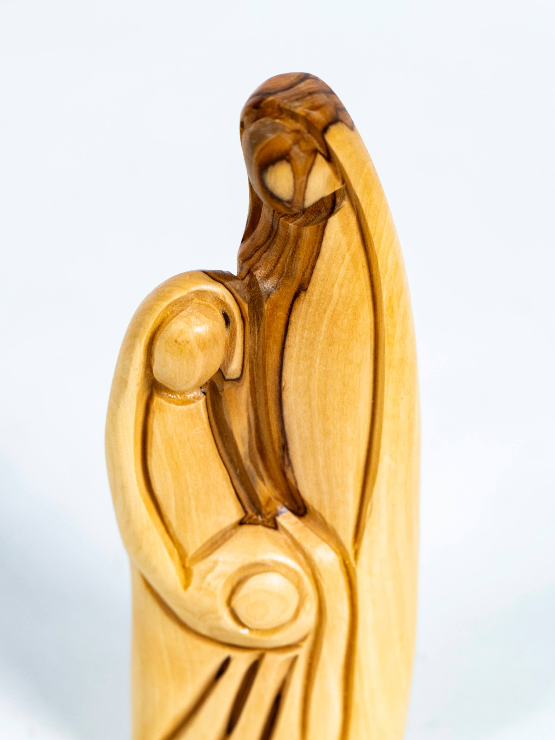 Heilige Familie aus Olivenholz, handgefertigt in Palästina