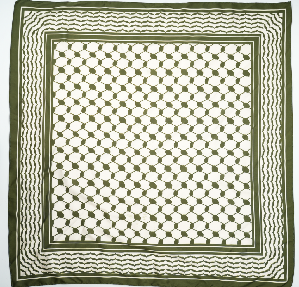 Kufiya Bandana - Oliv - Details und Farben