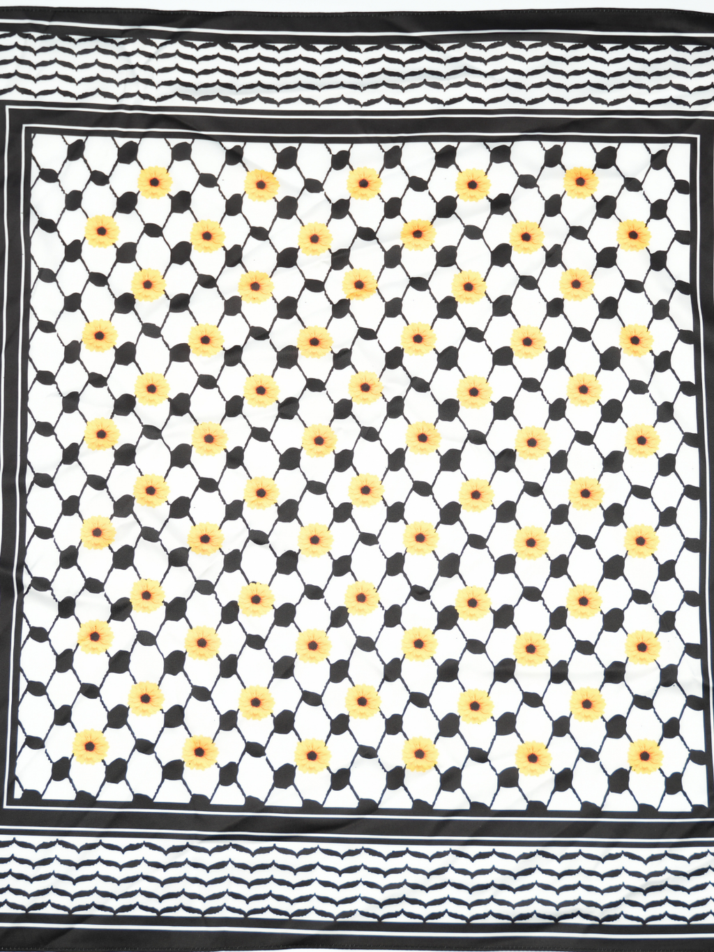 Nahaufnahme Kufiya Bandana mit blumenprint