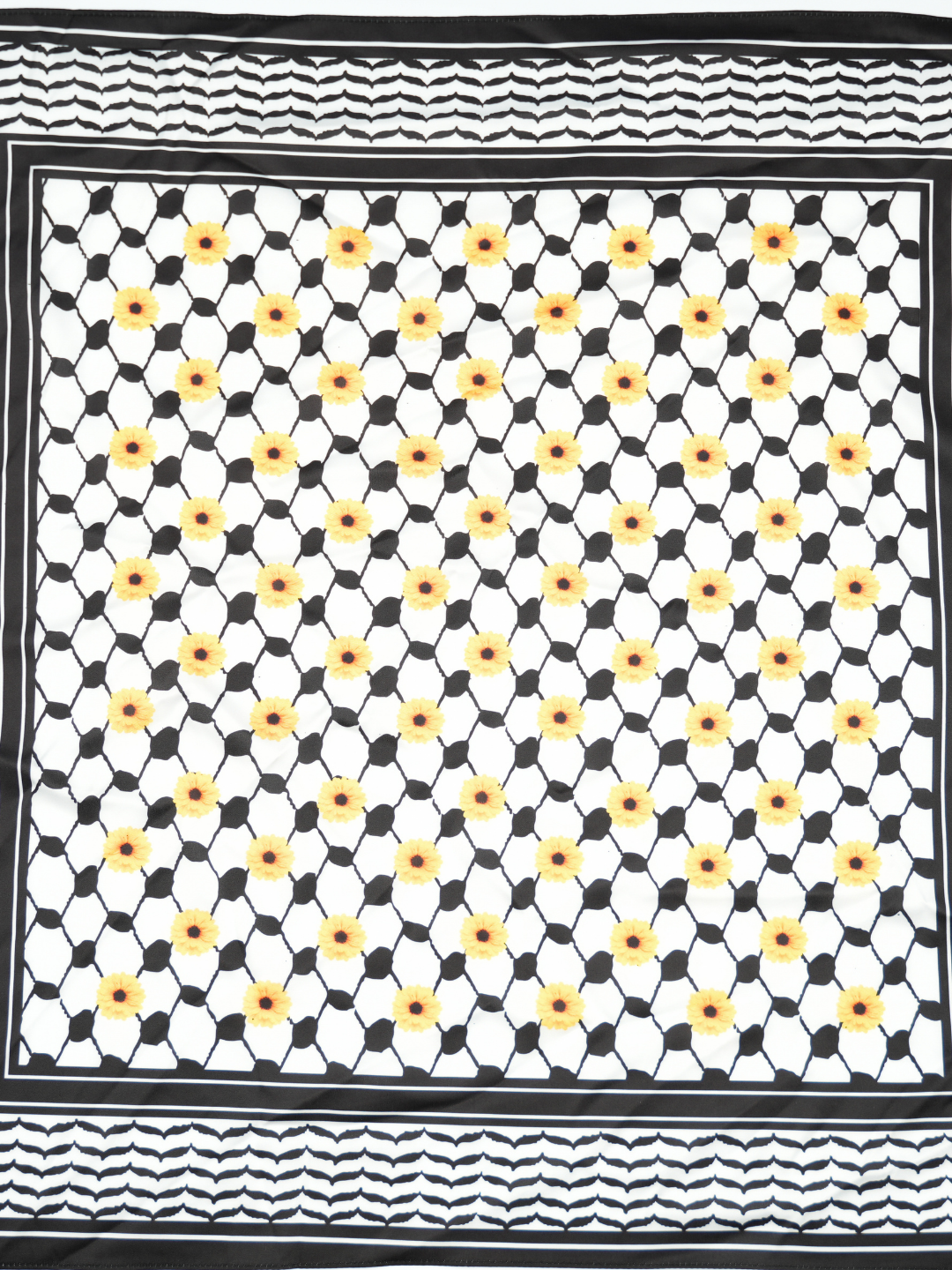 Nahaufnahme Kufiya Bandana mit blumenprint