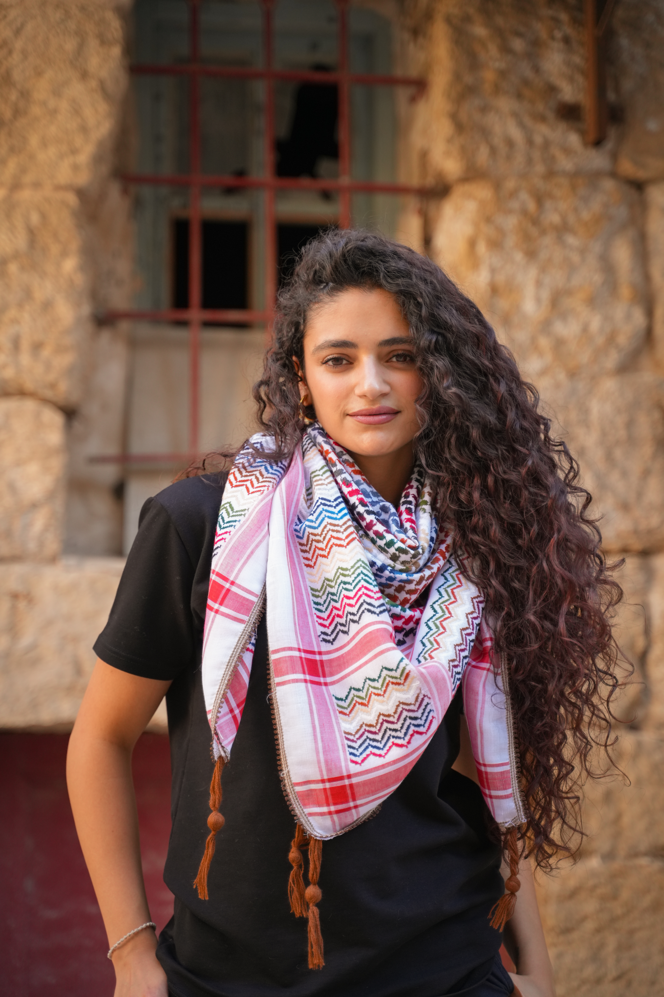 Original Kufiya aus Palästina | bunt | handmade in Nablus