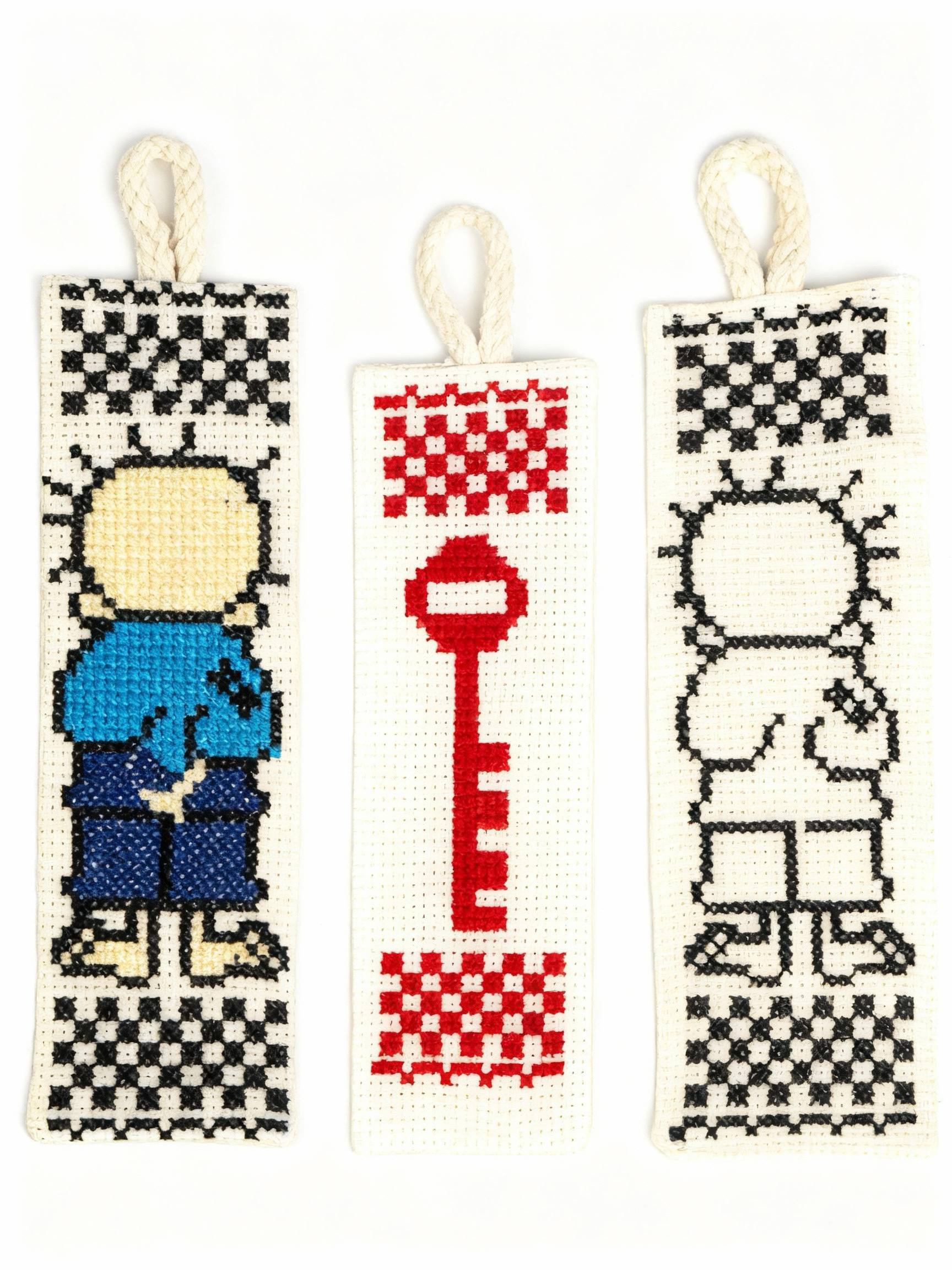 3 Tatreez Lesezeichen - handgefertigt in Palästina